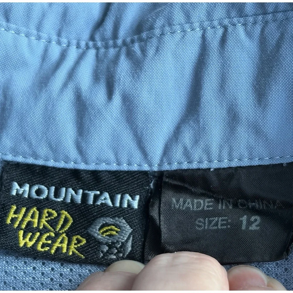 Mountain Hardwear Shirt Women 12 Blue Long Sleeve Button Up Pockets Gorpcore - Picture 3 of 6